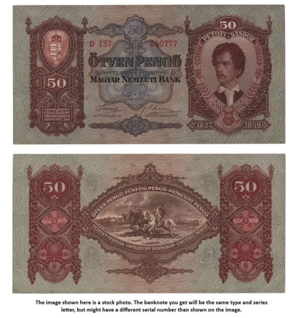 HUNGARY 50 pengo 1932 XF