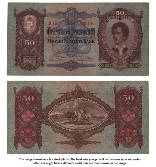 HUNGARY 50 pengo 1932 VF+