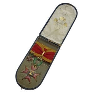PAPAL STATES Equestrian Order Of St. Gregory the Great In Gold, Commander, 3rd class, by Rothe, in case, with miniature