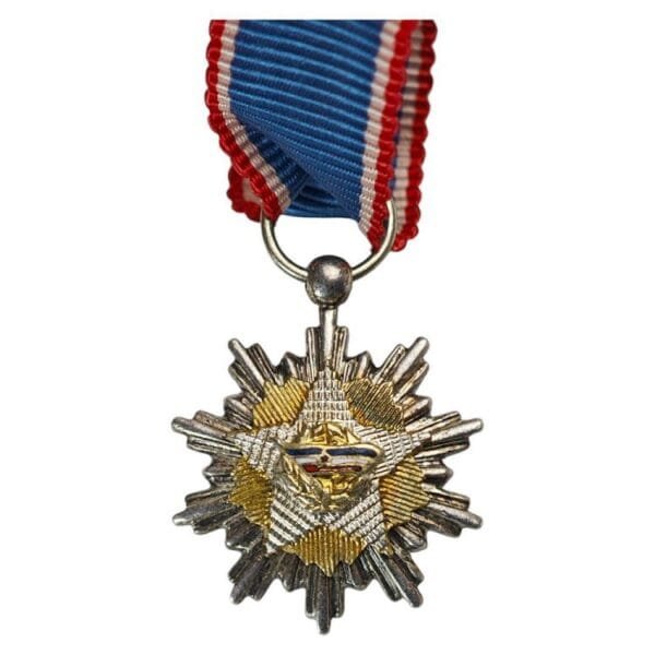 YUGOSLAVIA Miniature for the Order of the Yugoslav Flag with Sash, 1st class, double-sided