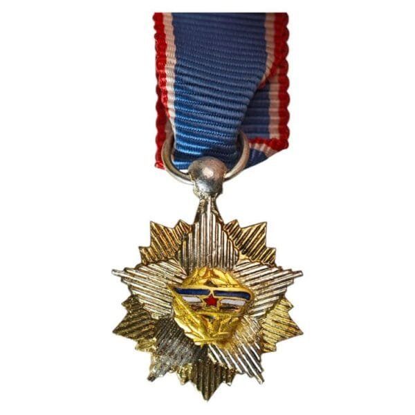YUGOSLAVIA Miniature for the Order of the Yugoslav Flag with Golden Wreath, 3rd class, double-sided