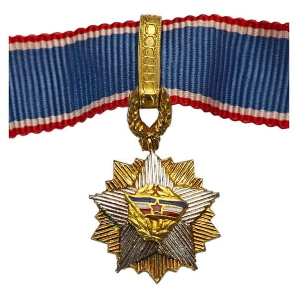 YUGOSLAVIA Miniature for the Order of the Yugoslav Flag with Golden Wreath, 2nd class, double-sided