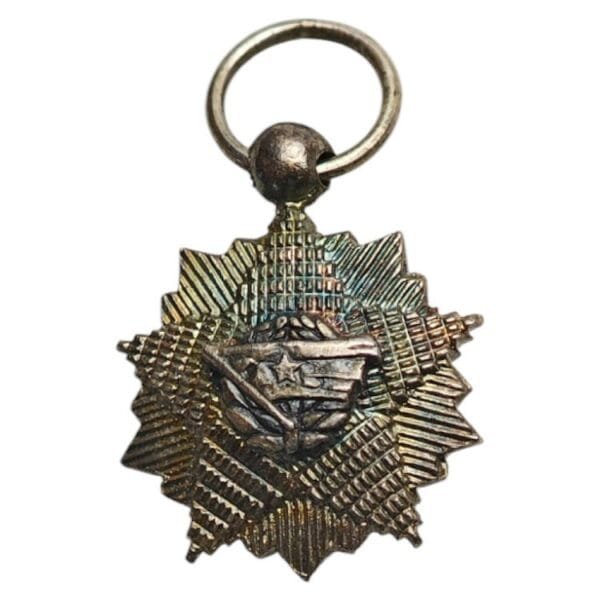 YUGOSLAVIA Miniature for the Order of the Yugoslav Flag with Silver Star, 5th class, double-sided