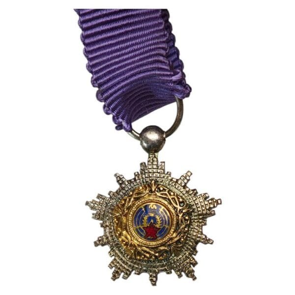YUGOSLAVIA Miniature for the Order of the Yugoslav Star with Sash, 1st class, double-sided