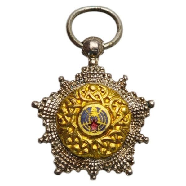 YUGOSLAVIA Miniature for the Order of the Yugoslav Star with Golden Wreath, 2nd class, double-sided