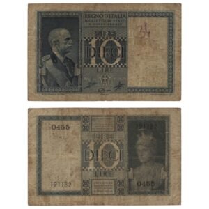 ITALY 10 lire 1939 F