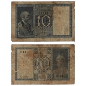 ITALY 10 lire 1939 F