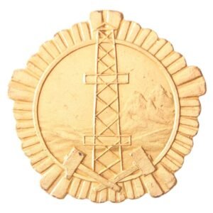ALBANIA Order for Distinguished Labor in Mining and Geology, 1st class, horizontal pin
