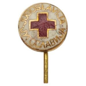 YUGOSLAVIA Red Cross vintage lapel pin