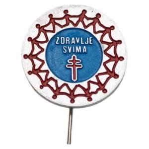 YUGOSLAVIA Red Cross / Health to All / vintage lapel pin