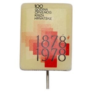 CROATIA 100th Anniversary of Red Cross in Croatia vintage lapel pin
