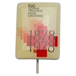 CROATIA 100th Anniversary of Red Cross in Croatia vintage lapel pin