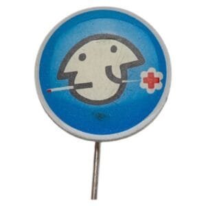 YUGOSLAVIA Red Cross Anti-Smoking Campaign vintage lapel pin