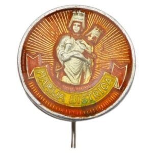 CROATIA Marija Bistrica / Catholic pilgrimage sanctuary / vintage lapel pin