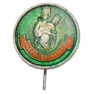 CROATIA Marija Bistrica / Catholic pilgrimage sanctuary / vintage lapel pin