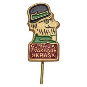 CROATIA Kraš candy company / Professor Balthasar cartoon / vintage lapel pin