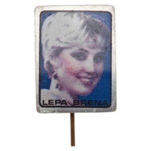 YUGOSLAVIA Lepa Brena singer vintage lapel pin
