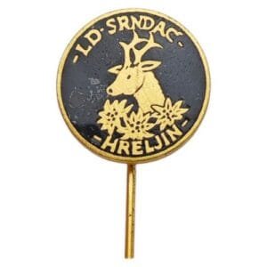 CROATIA Srndać Hunting Society / Hreljin / vintage lapel pin