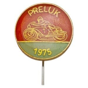CROATIA Preluk Rijeka Opatija / 1975 Motocycle Championship / vintage lapel pin