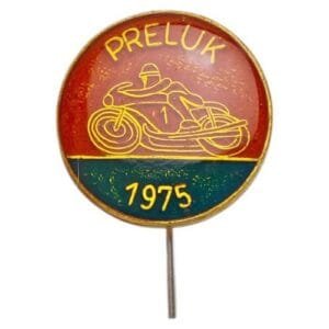 CROATIA Preluk Rijeka Opatija / 1975 Motocycle Championship / vintage lapel pin