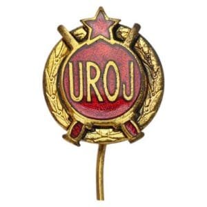 YUGOSLAVIA Association of Army Reserve Offices vintage enameled lapel pin