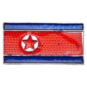 KOREA North national flag vintage badge