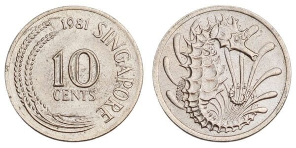 SINGAPORE 10 cents 1981 XF