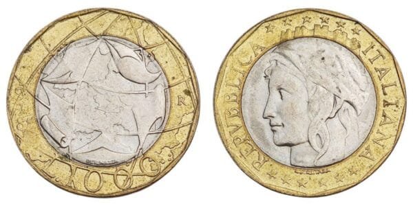 ITALY 1000 lire 1998 XF