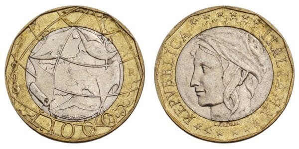 ITALY 1000 lire 1998 XF