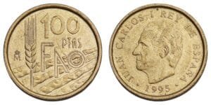 SPAIN 100 pesetas 1995 / FAO / XF