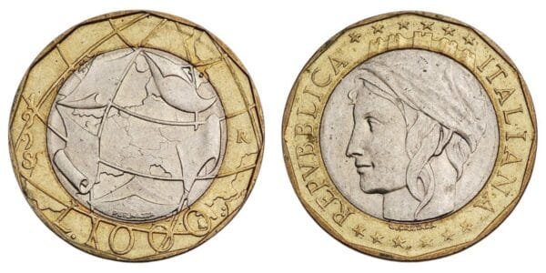 ITALY 1000 lire 1998 XF