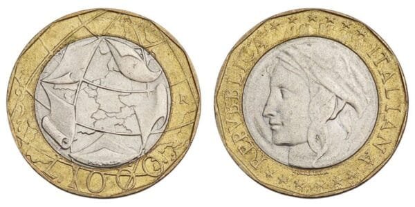 ITALY 1000 lire 1997 / Correct map / XF