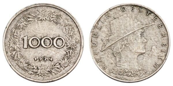 AUSTRIA 1000 kronen 1924 VF