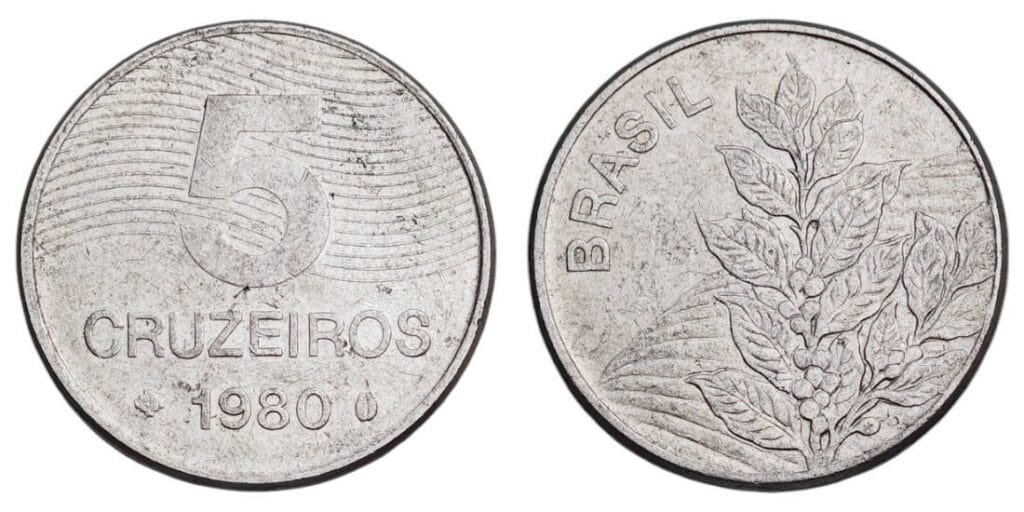 BRAZIL 5 kruzeira 1980 VF