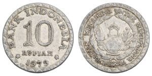 INDONESIA 10 rupiah 1979 / FAO - Family Planning Program / VF