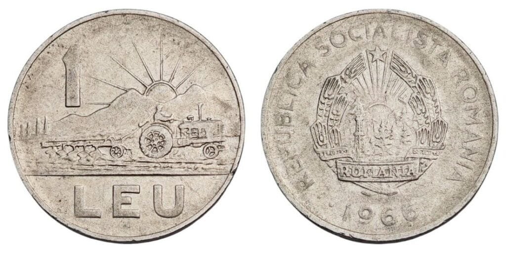 ROMANIA 1 leu 1966 VF