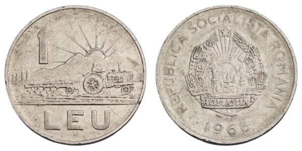 ROMANIA 1 leu 1966 VF