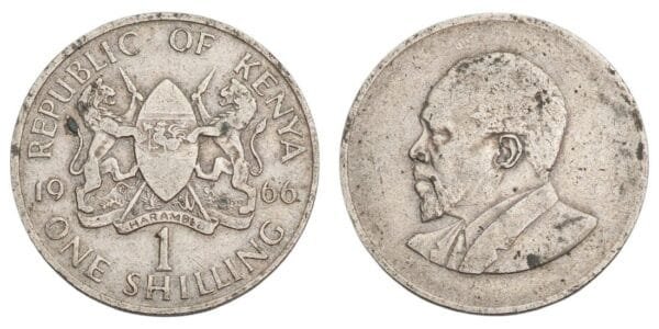 KENYA 1 shilling 1966 VF
