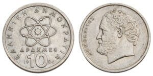 GREECE 10 drachmes 1984 VF
