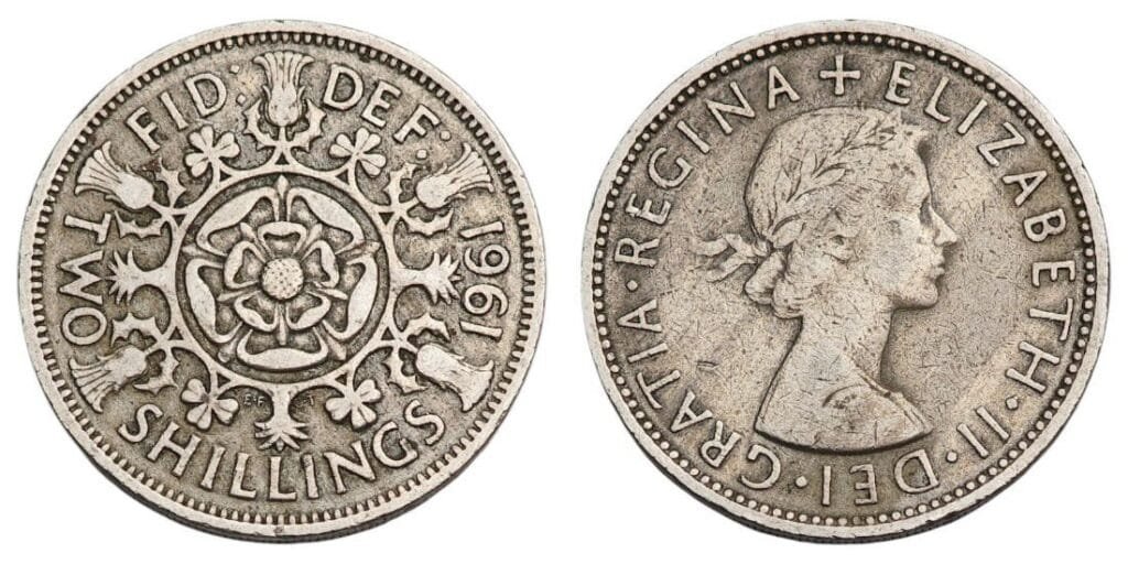 GREAT BRITAIN 2 shillings 1961 VF