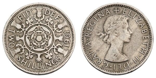GREAT BRITAIN 2 shillings 1961 VF