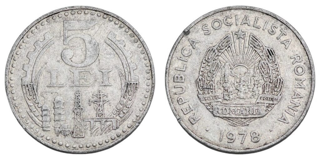 ROMANIA 5 lei 1978 VF