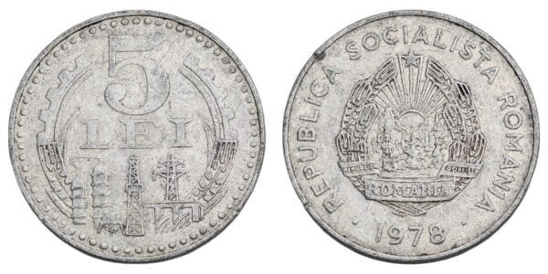 ROMANIA 5 lei 1978 VF