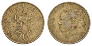 TANZANIA 20 senti 1966 VF-