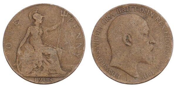 GREAT BRITAIN 1 penny 1908 F