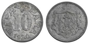 YUGOSLAVIA 10 para 1920 XF