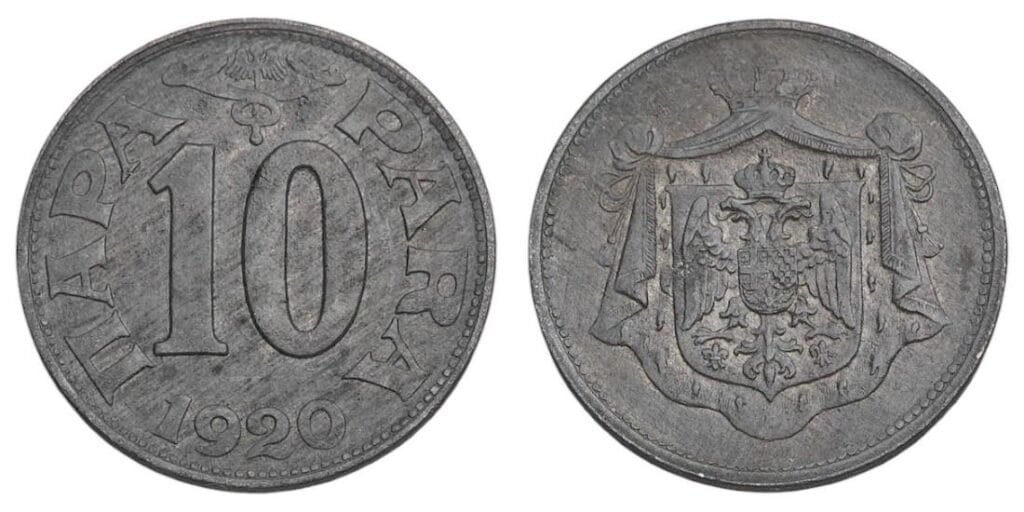 JUGOSLAVIJA 10 para 1920 XF