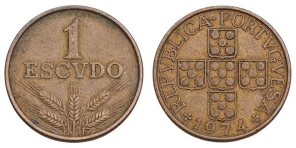 PORTUGAL 1 escudo 1974 VF