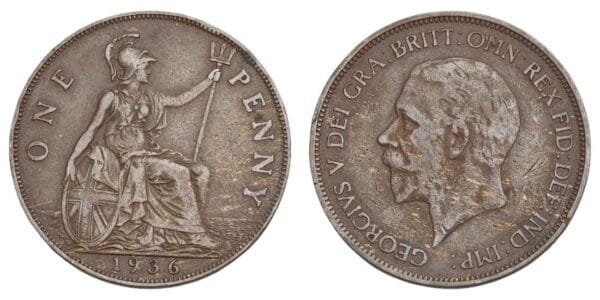 GREAT BRITAIN 1 penny 1936 VF