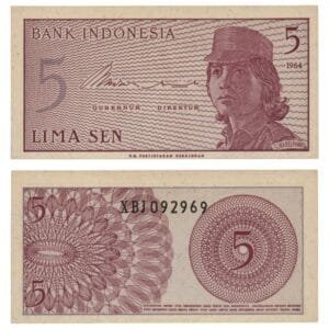 INDONESIA 5 sen 1964 / Replacement series / UNC